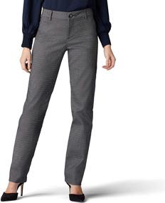 img 4 attached to 👖 Perfectly Relaxed: LEE Women's Wrinkle-Reducing Straight Pants for Effortless Style