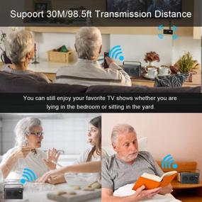 img 2 attached to TV SoundBox: Wireless Speaker for Seniors with Hearing Impairment, Sophinique Portable TV Speakers - Perfect Gift for The Elderly (TV Must Have 3.5mm Jack or Audio Out)