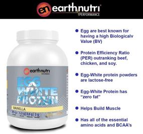 img 1 attached to 🥚 EarthNutri - Vanilla Egg White Protein Powder for Workout and Muscle Growth Support: Non-GMO, Gluten-Free, Makes 30 Protein Drinks