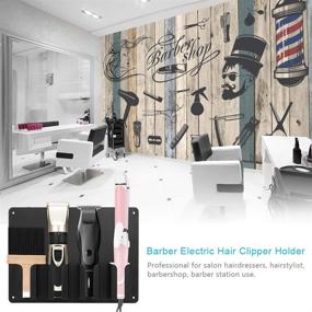 img 3 attached to Hair Clipper Storage Rack | Barber Station Organizer for Electric Hair Clippers | Hairstylist Tools Holder | Salon Accessories for Hair Trimmer Cutter Stand