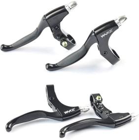 img 1 attached to Universal Bike Brake Levers – FOMTOR Aluminum Alloy Bicycle Brake Handles, 4-Finger Brake Lever Set with 2.2cm Diameter for MTB, Road, Folding Bikes