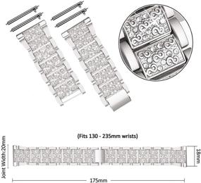 img 2 attached to 🌟 Премиальный серебристый/40 мм ремешок AMODOO + чехол: стильная женская замена ремешка и полноэкранный бампер из пластика для Samsung Galaxy Watch Active 2.
