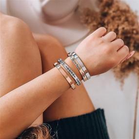 img 2 attached to Вдохновляющие дружбы 🎁 браслеты из нержавеющей стали для девочек - идеальные рождественские украшения.