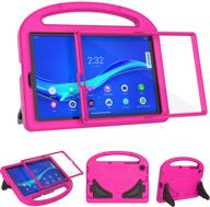 🌸 teefity kids case for lenovo tab m10 fhd plus 10.3 inch - shockproof, screen protector, rose logo