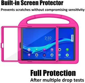 img 2 attached to 🌸 TeeFity Kids Case for Lenovo Tab M10 FHD Plus 10.3 inch - Shockproof, Screen Protector, Rose