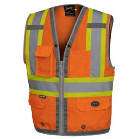 img 4 attached to Reflective Pioneer Safety Vest for Men - Occupational Health & Safety Gear