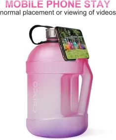 img 3 attached to 🥤 Opard Half Gallon/64 oz Motivational Water Bottle with Time Marker to Drink, BPA Free 1/2 Gallon Reusable Tritan Water jug for Sports Workouts Gym and Outdoor Activity" - "Opard 64oz Motivational Water Bottle with Time Marker for Drinking, BPA-Free 1/2 Gallon Reusable Tritan Water Jug - Ideal for Sports, Workouts, Gym, and Outdoor Activities