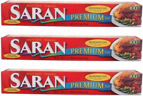 img 4 attached to 📦 Saran Premium Plastic Wrap, Pack of 3, 100 Sq Ft