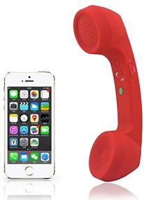 img 3 attached to Wireless Retro Telephone Handset And Wire Radiation-Proof Handset Receivers Headphones For A Mobile Phone With Comfortable Call (Red)