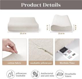 img 1 attached to 🌙 Ultra-Soft Talalay Latex Foam Pillow for Sleeping - Standard Size | Breathable Bed Pillow for Back, Side and Stomach Sleepers | Relieves Shoulder and Neck Pain | High Elasticity