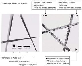 img 1 attached to 🔊 ЭтоБесы Беспроводной динамик Bluetooth с разноцветной подсветкой LED: беспроводные кубовидные стереодинамики с волшебным музыкальным плеером для iPhone Samsung, планшета, ноутбука и других устройств (белый)