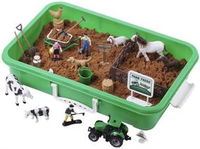 img 4 attached to 🐄 Sand Play Set Container for Farm-themed Playtime