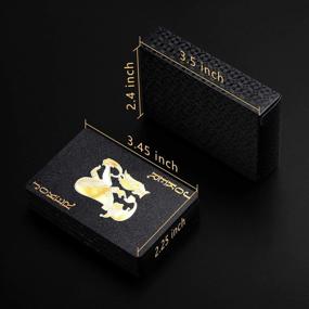 img 2 attached to 🃏 Zayvor 3 Decks Playing Cards - Foil Poker Cards Deck of Cards 24K Gold Diamond Foil Poker Cards, Waterproof Plastic Cards - Gift Box Included, Perfect Game Tools for Family Game Party - Cool Black, Gold, and Rose Gold