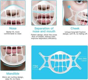 img 3 attached to 😷 Ultimate Comfort: Silicone Breathing Soft Reusable Washable Mask