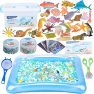 🌊 magiclub water beads play set -24 pcs ocean sea animals sensory toys for kids with water beads tools, sea creatures, animal cards, water mat-great sensory bins for toddlers 3+ logo