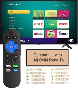 img 3 attached to Motiexic Replacement Onn Roku TV Remote: Compatible 📺 with All Onn Roku TV Models, 4 Shortcut Keys Included