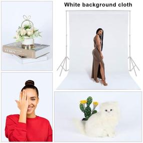 img 1 attached to CIPAZEE White Backdrop Photography Background - Professional 6FT x 📸 10FT Photo Background for Stunning Photoshoots, Screen Recording, and Video Production