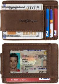img 3 attached to Toughergun Genuine Leather Magnetic Blocking Men's Accessories and Wallets, Card Cases & Money Organizers