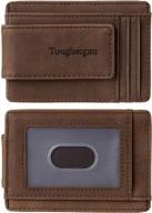 toughergun genuine leather magnetic blocking men's accessories and wallets, card cases & money organizers logo