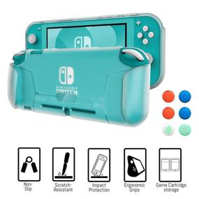 img 1 attached to Ultimate Accessory Bundle for Nintendo Switch Lite - Carrying Case, TPU Cover, Screen Protector, Playstand, Game Card Case, Charging Dock, USB Cable, Thumb-Grip Caps, Stylus