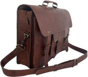 img 2 attached to 18 INCH KPL Leather Laptop Messenger Bag - Briefcase Satchel for Office, Men, and Women