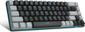 img 4 attached to 🔲 MK-Box LED Backlit Compact 68 Keys TKL Wired Office Keyboard with Red Switch - Portable Mechanical Gaming Keyboard for Windows Laptop PC Mac - Black/Grey - by MageGee