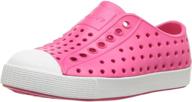 👟 native shoes jefferson hollywood pink/shell white kids shoe 5 m us toddler: stylish comfort for little feet logo