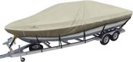 🚤 14-16ft waterproof boat cover: fits v-hull tri-hull runabout fishing ski pro-style bass boats, tan, with land trailerable feature and beam width up to 76 inches логотип