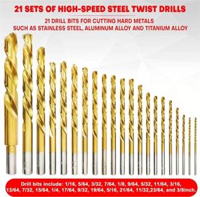 img 3 attached to 🛠️ YIYITOOLS Titanium Twist 21 Piece Including: Premium Quality and Versatile Tools for All Your Needs