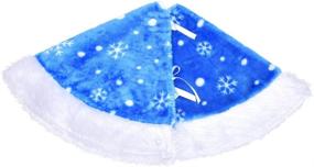 img 2 attached to Blue White Christmas Tree Skirt - 48 inches, MrXLWhome, Large Holiday Decoration