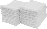 🧺 s&t inc. multipurpose cotton terry cleaning towels - 14"x17", white (24 pack), ideal for home, automotive, and garage logo