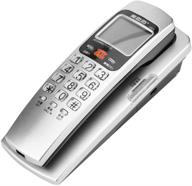 📞 silver trimline corded landline phones with caller id, backlit dial & 30 call number storage - crystal big button fashion extension telephone for home office logo