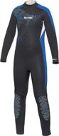 🏊 optimized full sun guard swim wetsuit: bare youth kids manta wetsuit 7/6mm logo