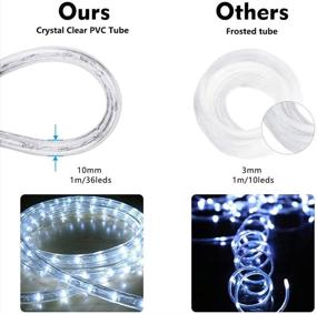 img 2 attached to SURNIE LED Rope Lights Outdoor Waterproof 150ft - Daylight White, Cuttable, Connectable - UL Certified for Home Deck Patio, Indoor Outdoor Decoration