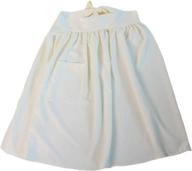 👗 classic and functional: women's large colonial peasant cream polyester apron логотип