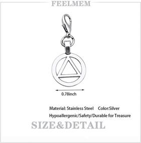 img 3 attached to 🔒 AA Recovery Jewelry - FEELMEM AA Sobriety Charm: Zipper Pull for Alcoholics Anonymous (AA) Gifts, Sober Sobriety Clip-on Charm, Sobriety Gifts