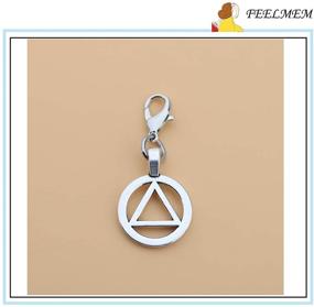 img 2 attached to 🔒 AA Recovery Jewelry - FEELMEM AA Sobriety Charm: Zipper Pull for Alcoholics Anonymous (AA) Gifts, Sober Sobriety Clip-on Charm, Sobriety Gifts