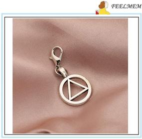 img 1 attached to 🔒 AA Recovery Jewelry - FEELMEM AA Sobriety Charm: Zipper Pull for Alcoholics Anonymous (AA) Gifts, Sober Sobriety Clip-on Charm, Sobriety Gifts