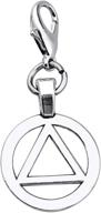 🔒 aa recovery jewelry - feelmem aa sobriety charm: zipper pull for alcoholics anonymous (aa) gifts, sober sobriety clip-on charm, sobriety gifts logo