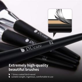 img 1 attached to 🖌️ DUcare Professional Makeup Brush Set: 32pcs Premium Synthetic Kabuki Brushes for Flawless Blend of Foundation, Powder, Blush, Concealers, and Eye Shadows