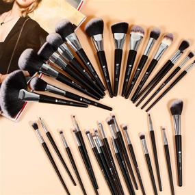 img 3 attached to 🖌️ DUcare Professional Makeup Brush Set: 32pcs Premium Synthetic Kabuki Brushes for Flawless Blend of Foundation, Powder, Blush, Concealers, and Eye Shadows