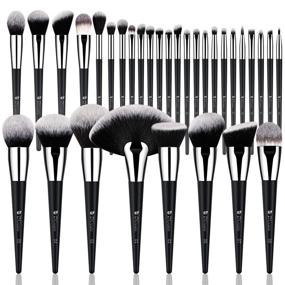 img 4 attached to 🖌️ DUcare Professional Makeup Brush Set: 32pcs Premium Synthetic Kabuki Brushes for Flawless Blend of Foundation, Powder, Blush, Concealers, and Eye Shadows