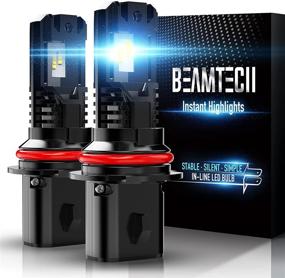 img 4 attached to 🔆 Лампа LED BEAMTECH 9007, замена галогенной лампы HB5 - 12000 Лм 50 Вт без вентилятора, 6500K ксеноново-белая - название продукта высокого качества, оптимизированное для SEO.