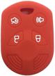 ezzy auto red 4 buttons silicone rubber key fob case key cover key jacket skin protector fit for expedition logo