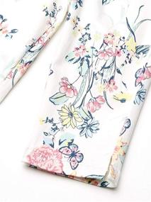 img 1 attached to 🌸 Girls' Floral Printed Pant by Flapdoodles