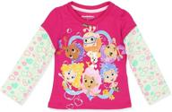 👕 bubble guppies girls long sleeve tee (toddler) - toddler's fashionable long sleeve tee featuring bubble guppies characters logo