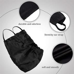 img 2 attached to 🧔 Adjustable Facial Hair Apron Guard Bonnet - 3-Piece Beard Bandana Beard Covers Bedtime Bib Cap for Men (Black)