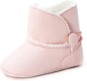 img 4 attached to Maleris Newborn Booties Anti Slip Toddler Boys' Shoes for Boots