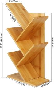 img 1 attached to JIIKOOAI Bookshelf Bookcase Magazine Multi Tier