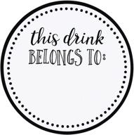🍾 juvale drink markers - 500-pack drink stickers, personalized drink labels, ideal for drink party, wedding, bridal shower, birthday party supplies, cup marker sticker roll, 2 inches diameter logo